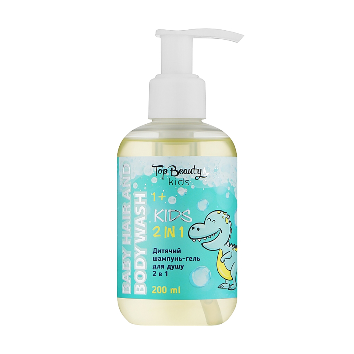 Дитячий шампунь-гель для душу 2 в 1 Top Beauty Baby Hair and Body Wash блакитний, від 1 року, 200 мл