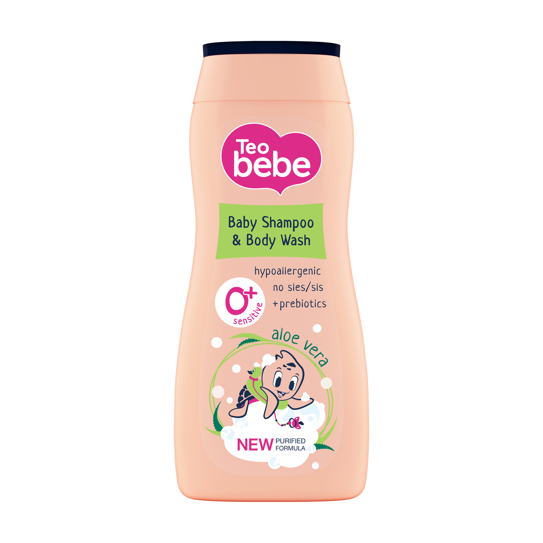 Дитячий шампунь-гель для душу Teo Bebe Аloe, 200 мл